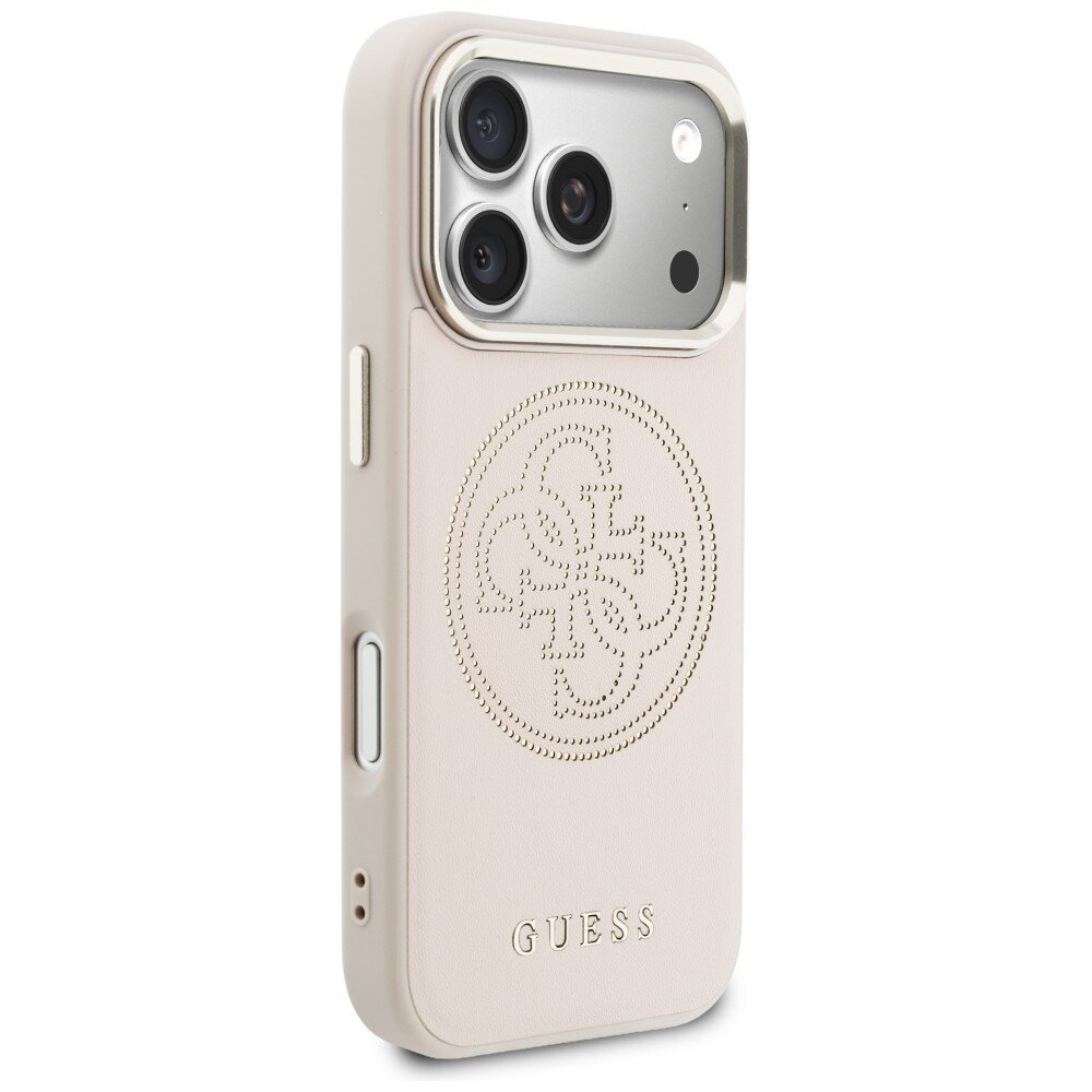 iPhone 17 Pro Max Guess Perforated 4G MagSafe dėklas – rožinis 3