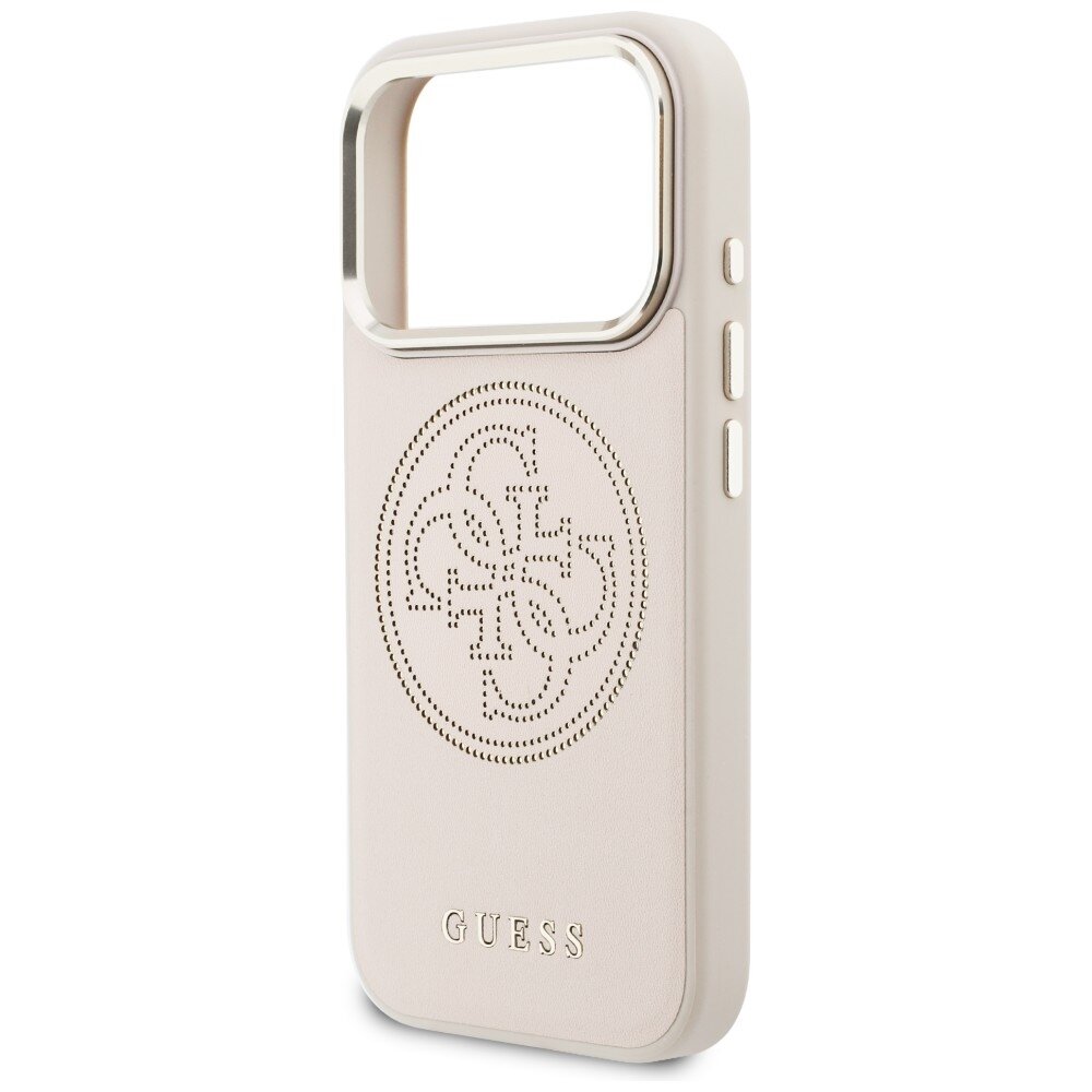 iPhone 17 Pro Guess Perforated 4G MagSafe dėklas – rožinis 5