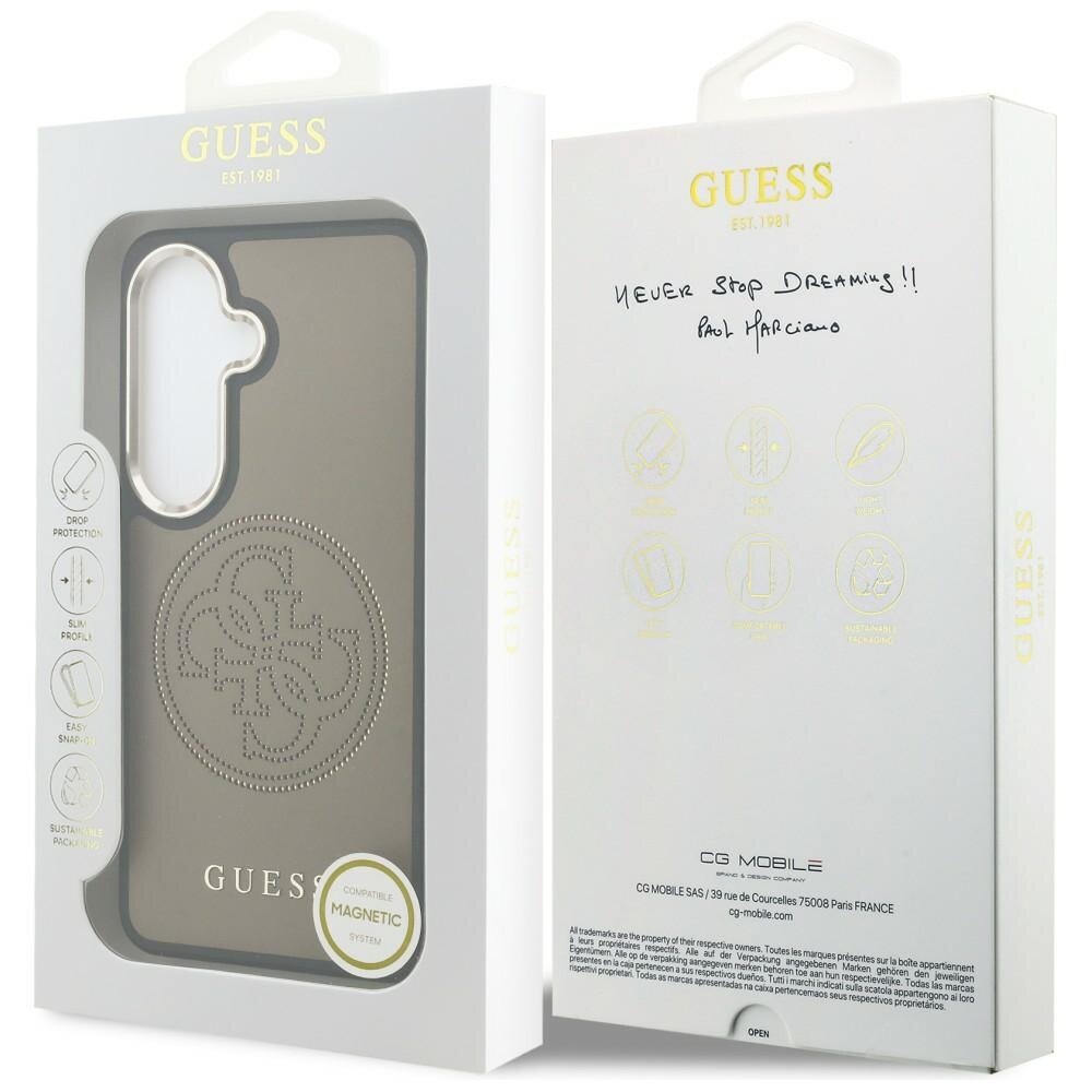 Samsung Galaxy S26 Guess Perforated Logo MagSafe dėklas – rudas 7