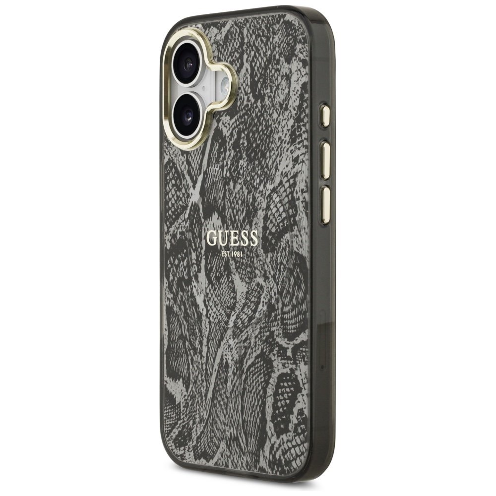 iPhone 17 Guess Python Pattern MagSafe dėklas – juodas 1