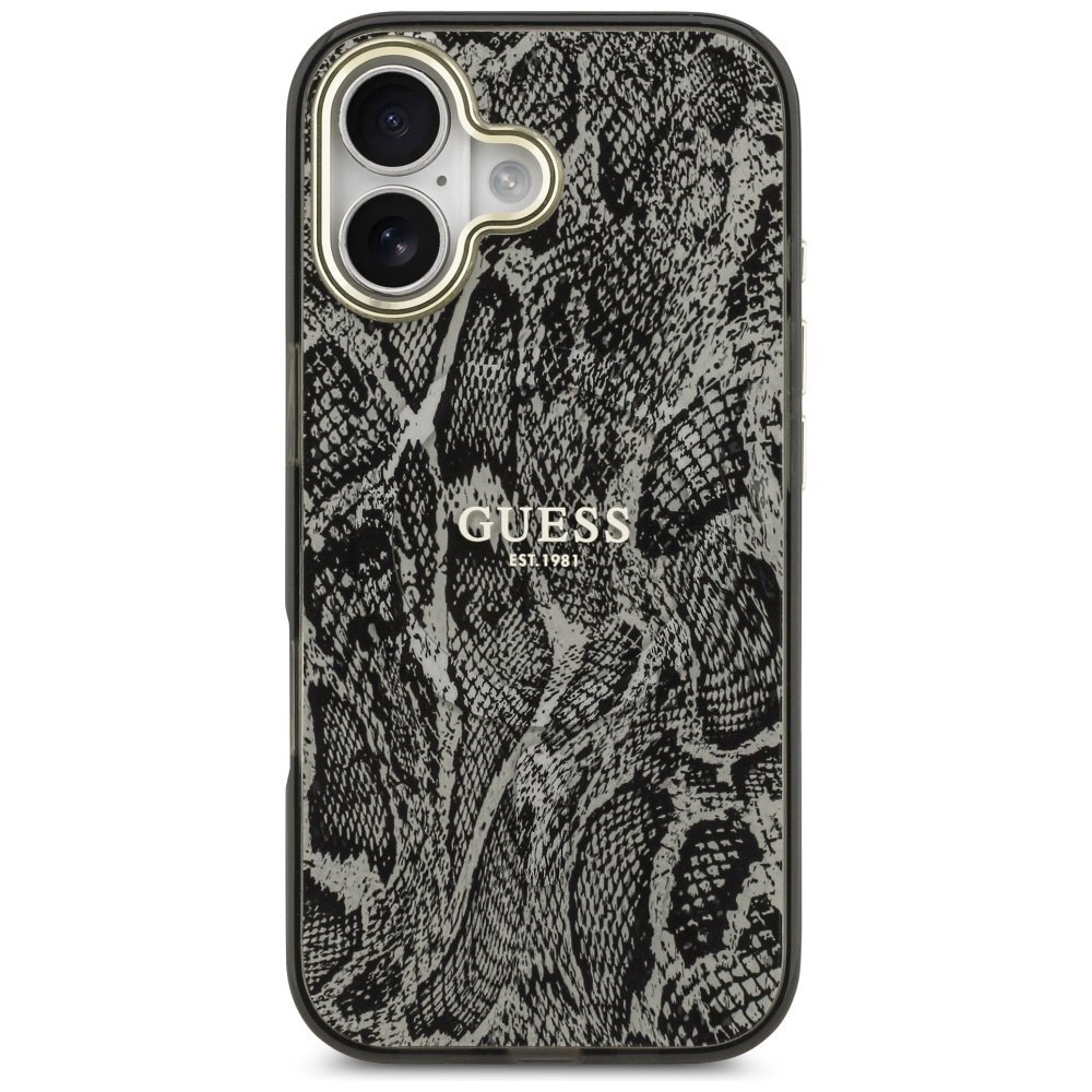 iPhone 17 Guess Python Pattern MagSafe dėklas – juodas 2
