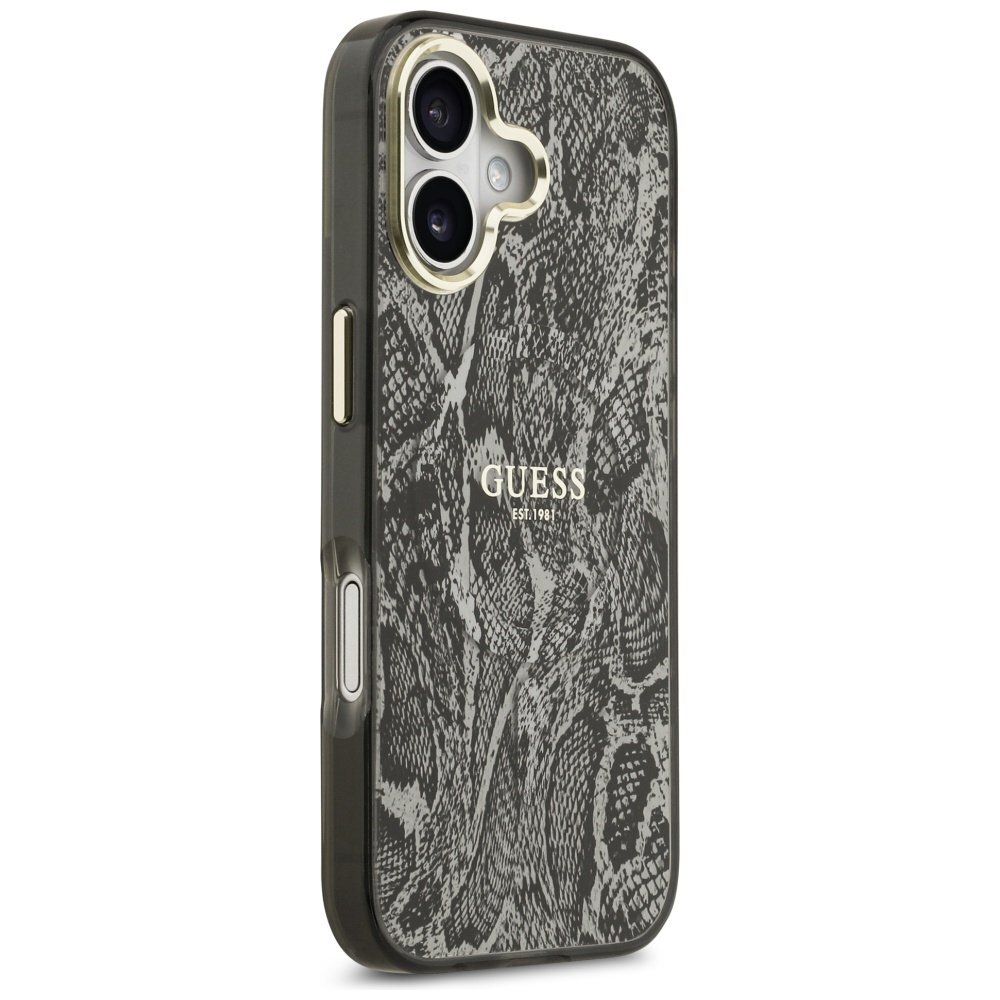 iPhone 17 Guess Python Pattern MagSafe dėklas – juodas 3