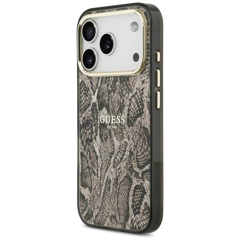 iPhone 17 Pro Guess Python Pattern MagSafe dėklas – rudas 1