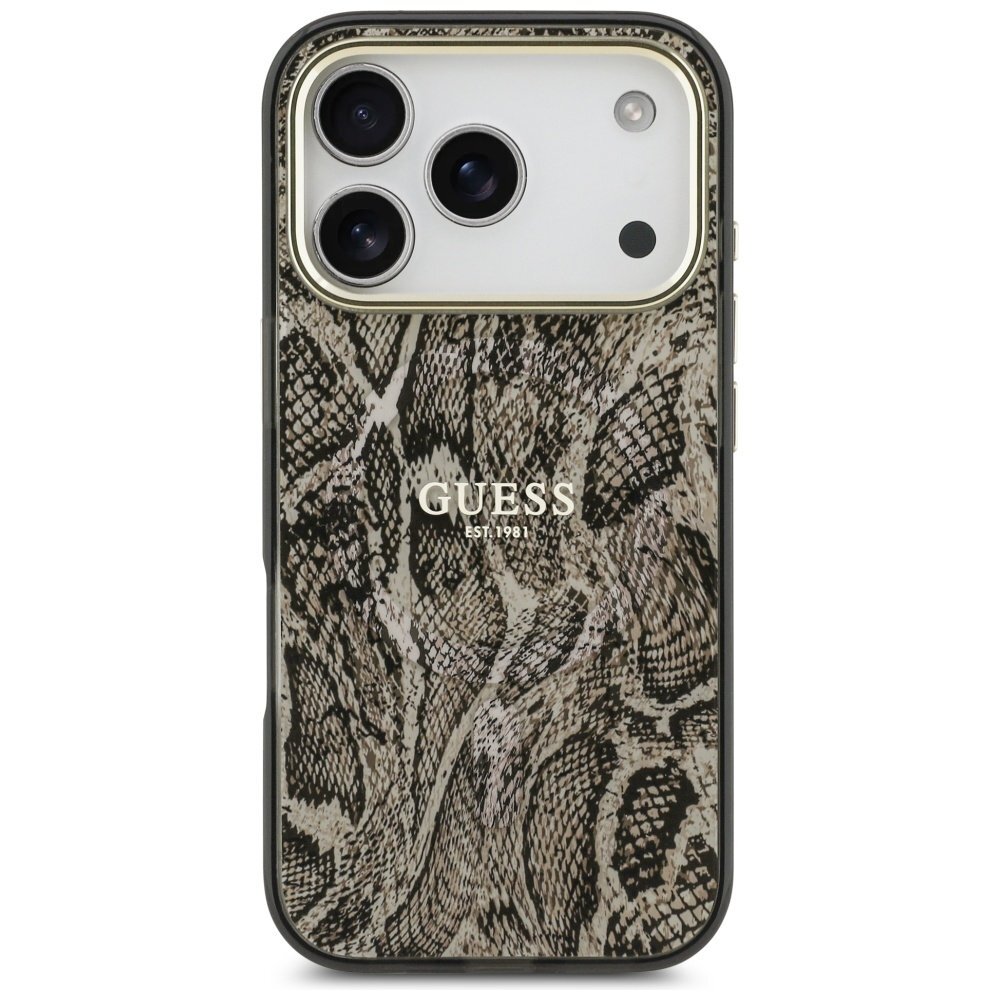 iPhone 17 Pro Guess Python Pattern MagSafe dėklas – rudas 2