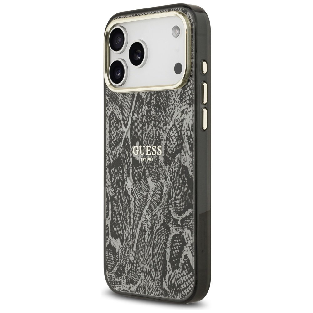 iPhone 17 Pro Max Guess Python Pattern MagSafe dėklas – juodas 1 iPhone 17 Pro Max Guess Python Pattern MagSafe dėklas – juodas 1