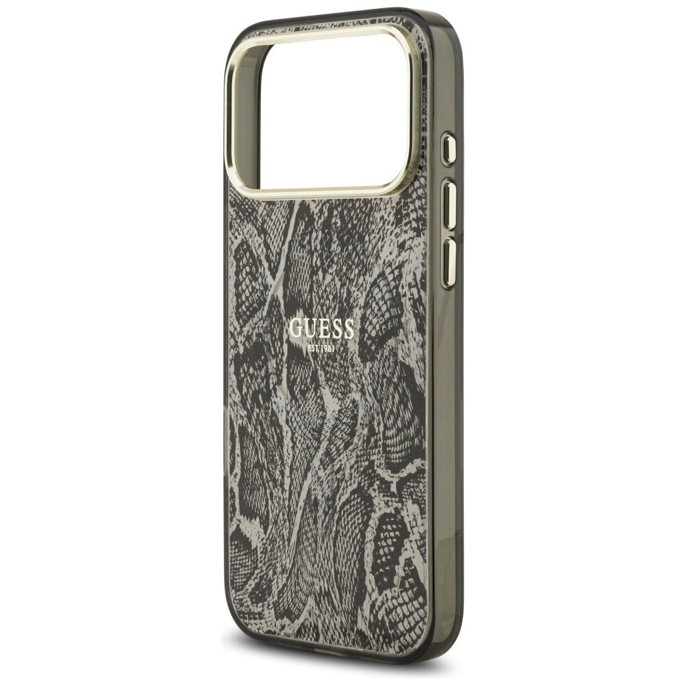 iPhone 17 Pro Max Guess Python Pattern MagSafe dėklas – juodas 5 iPhone 17 Pro Max Guess Python Pattern MagSafe dėklas – juodas 5