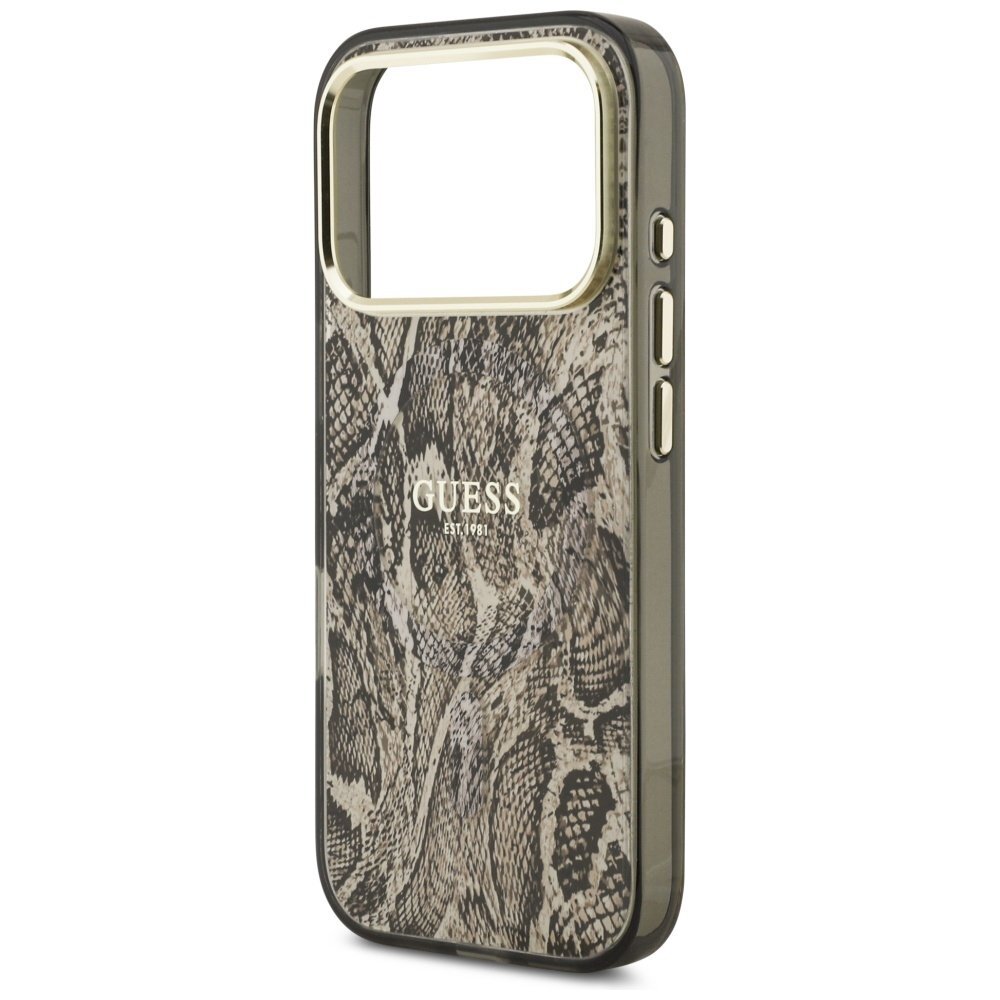 iPhone 17 Pro Max Guess Python Pattern MagSafe dėklas – rudas 5