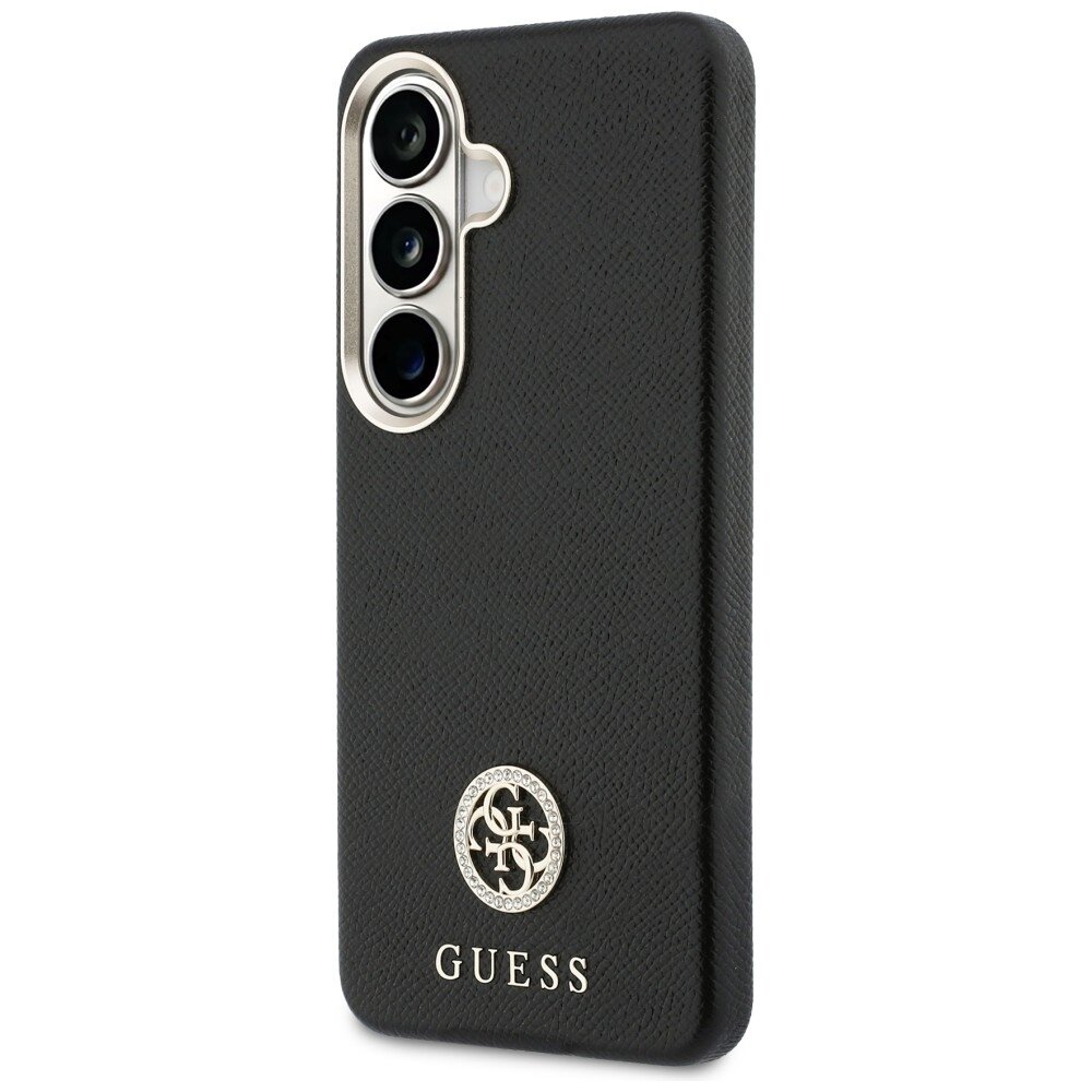 Samsung Galaxy S26+ Guess Rhinestone Round Logo MagSafe dėklas – juodas 1