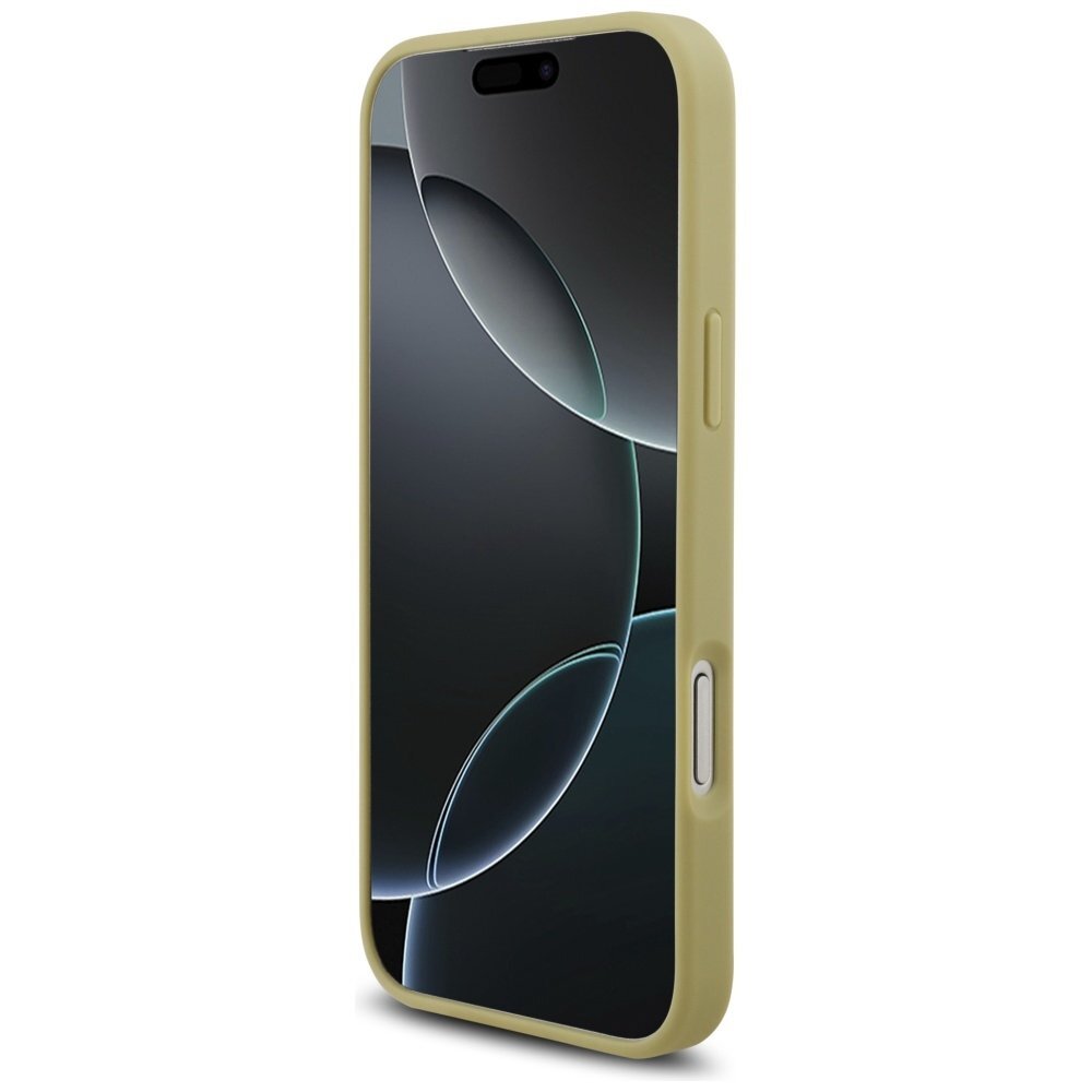 iPhone 17 Pro Max dėklas Guess Rhinestone Triangle Logo – auksinis 4