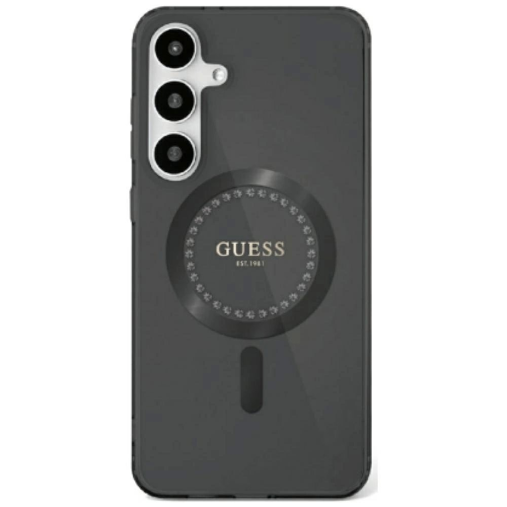 Guess Rhinestones Printed Classic Logo MagSafe Samsung Galaxy S25 Dėklas Juodas Guess Rhinestones Printed Classic Logo MagSafe Samsung Galaxy S25 Dėklas Juodas