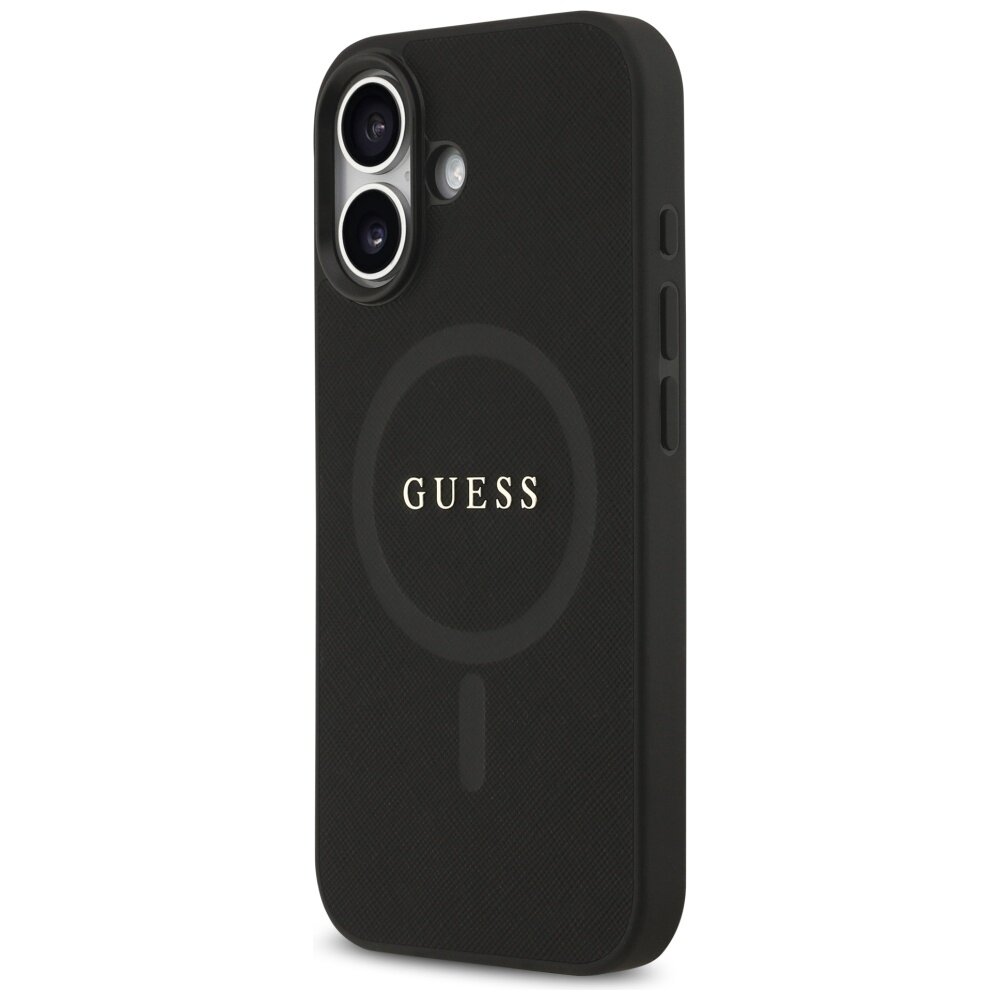iPhone 17 Guess Saffiano Classic Logo MagSafe dėklas – juodas 1 iPhone 17 Guess Saffiano Classic Logo MagSafe dėklas – juodas 1