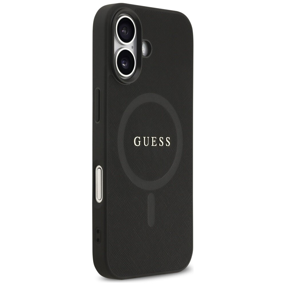 iPhone 17 Guess Saffiano Classic Logo MagSafe dėklas – juodas 3 iPhone 17 Guess Saffiano Classic Logo MagSafe dėklas – juodas 3