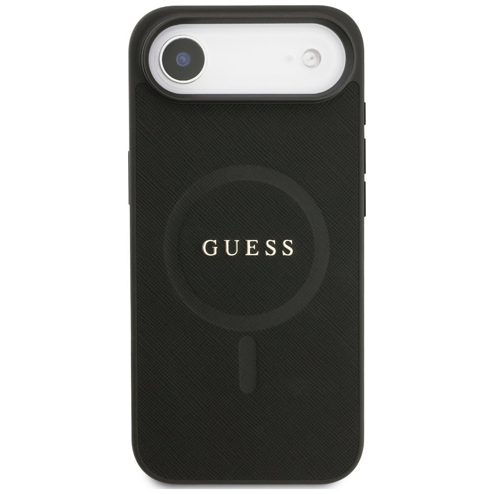 iPhone Air Guess Saffiano Classic Logo MagSafe dėklas – juodas 2