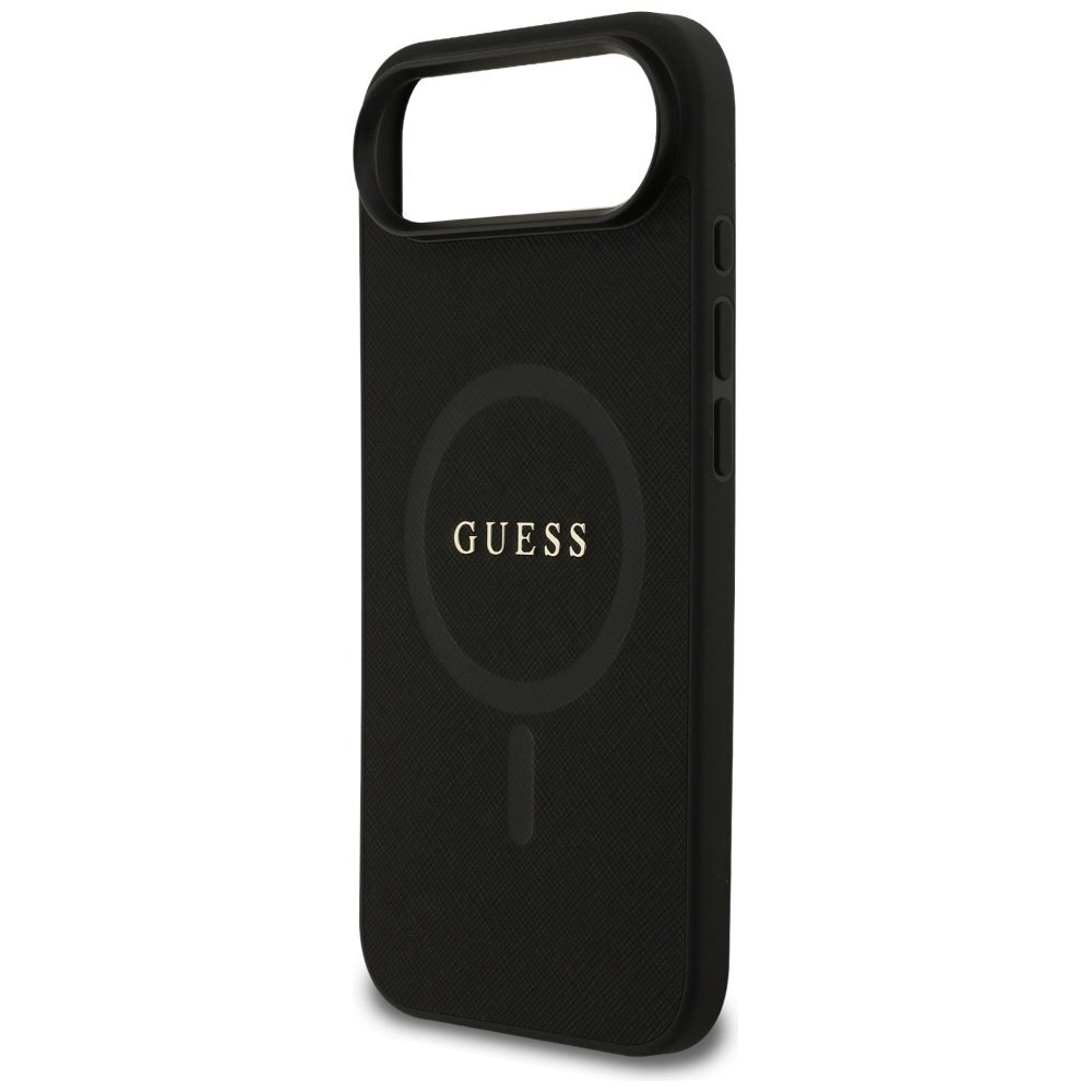 iPhone Air Guess Saffiano Classic Logo MagSafe dėklas – juodas 5 iPhone Air Guess Saffiano Classic Logo MagSafe dėklas – juodas 5