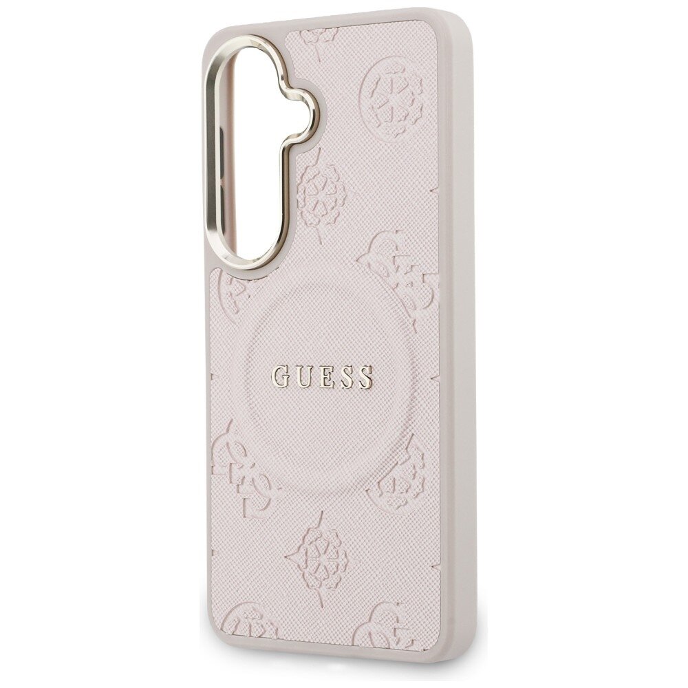 Samsung Galaxy S26+ Guess Saffiano Peony Embossed Ring MagSafe dėklas – rožinis 5 Samsung Galaxy S26+ Guess Saffiano Peony Embossed Ring MagSafe dėklas – rožinis 5