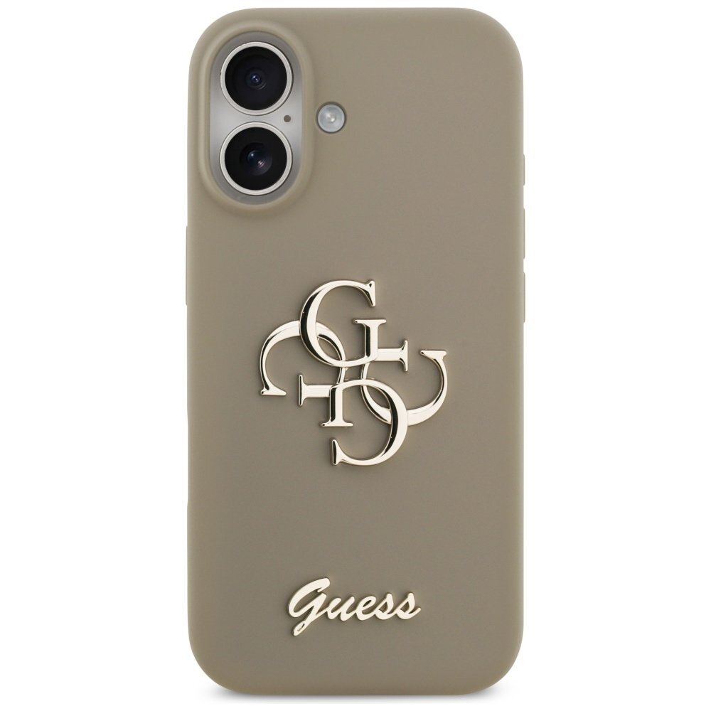 iPhone 17 Guess Silicone Big 4G Script dėklas – rudas 2 iPhone 17 Guess Silicone Big 4G Script dėklas – rudas 2