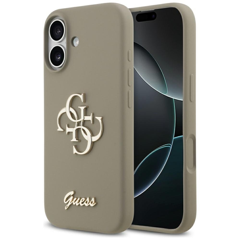 iPhone 17 Guess Silicone Big 4G Script dėklas – rudas iPhone 17 Guess Silicone Big 4G Script dėklas – rudas