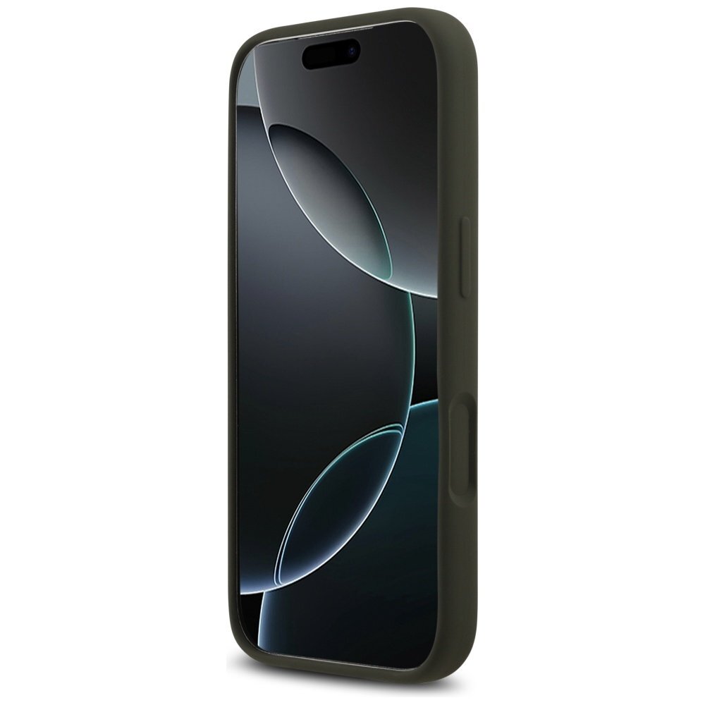 iPhone 17 Pro Guess Silicone Big 4G Script dėklas – žalias 4