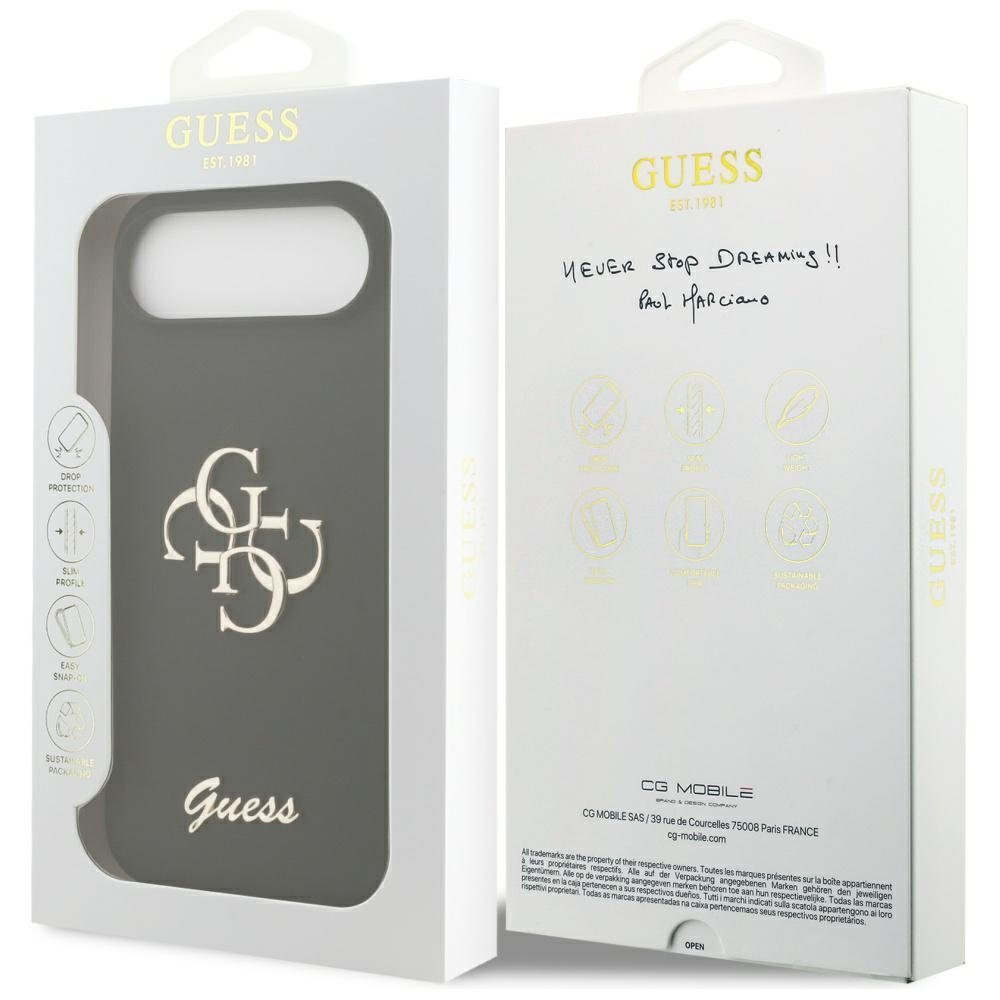 iPhone Air Guess Silicone Big 4G Script dėklas – juodas 7 iPhone Air Guess Silicone Big 4G Script dėklas – juodas 7