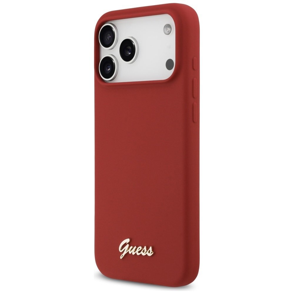 iPhone 17 dėklas Guess Grained Big 4G & Classic Logo – rožinis 1