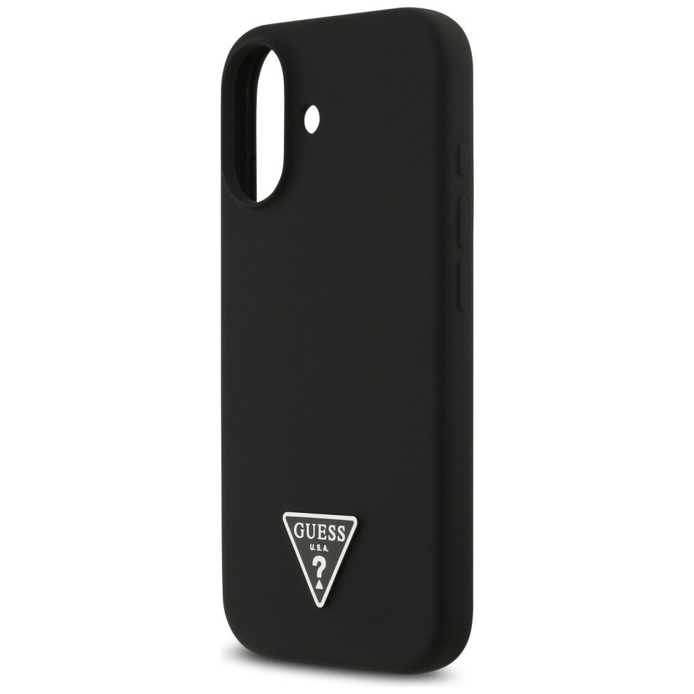 iPhone 17 Guess Silicone Triangle Logo MagSafe dėklas – juodas 5 iPhone 17 Guess Silicone Triangle Logo MagSafe dėklas – juodas 5