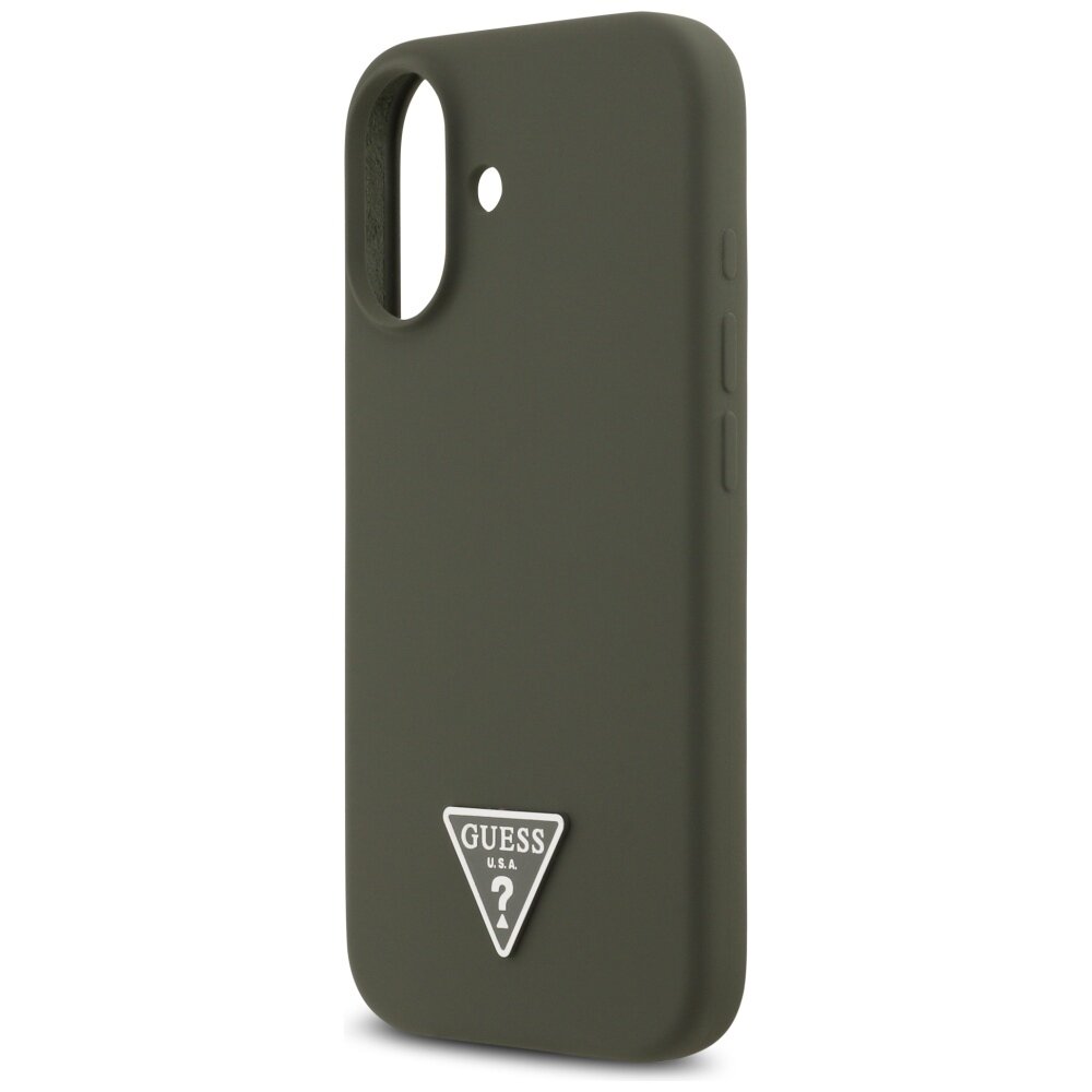 iPhone 17 Guess Silicone Triangle Logo MagSafe dėklas – žalias 5 iPhone 17 Guess Silicone Triangle Logo MagSafe dėklas – žalias 5
