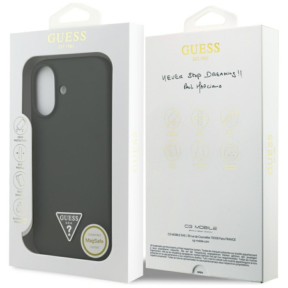 iPhone 17 Guess Silicone Triangle Logo MagSafe dėklas – žalias 7 iPhone 17 Guess Silicone Triangle Logo MagSafe dėklas – žalias 7
