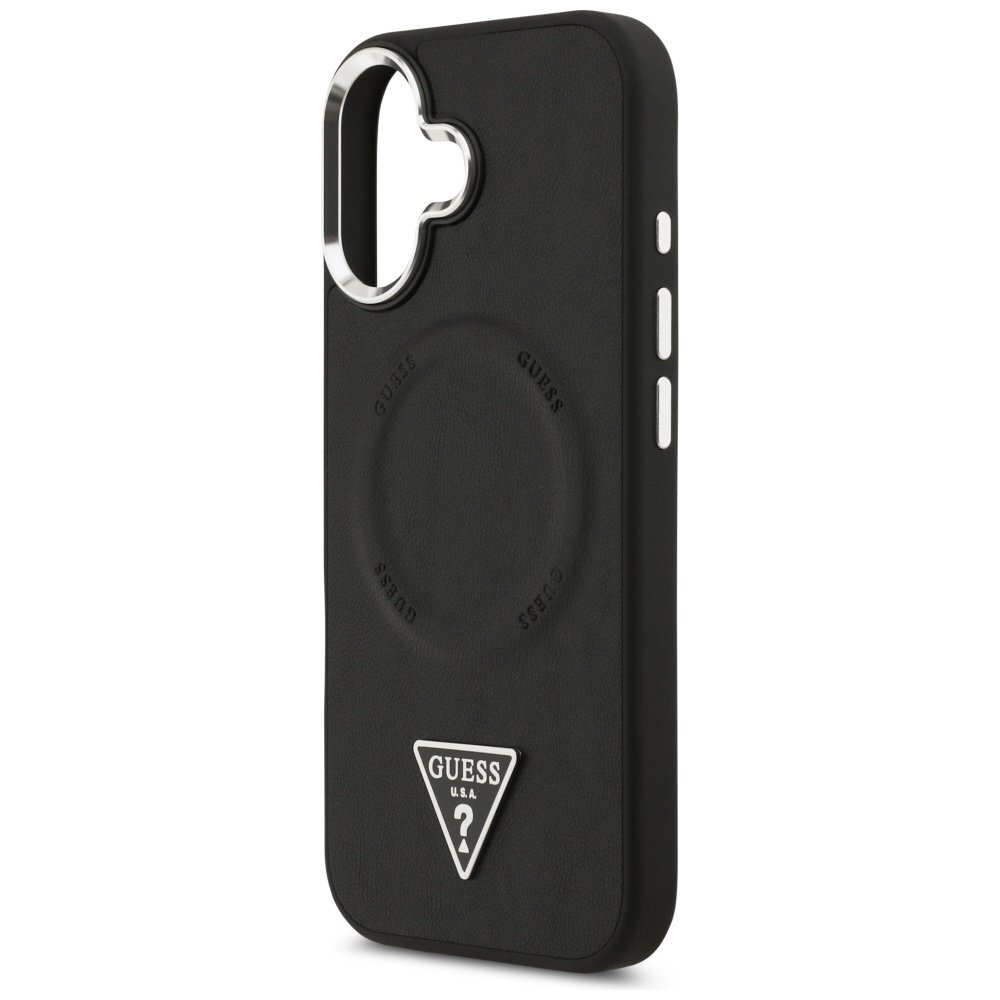iPhone 17 Guess Triangle Logo MagSafe dėklas – juodas 5