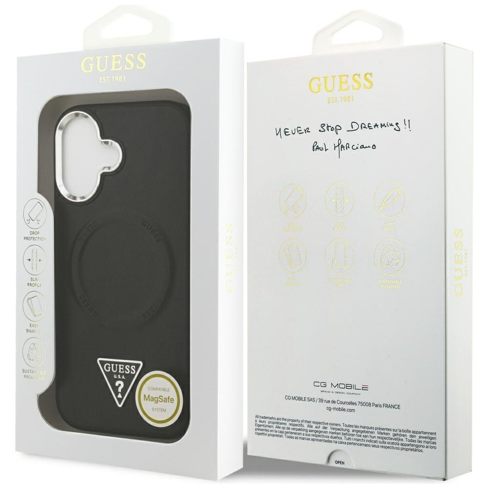 iPhone 17 Guess Triangle Logo MagSafe dėklas – juodas 7 iPhone 17 Guess Triangle Logo MagSafe dėklas – juodas 7