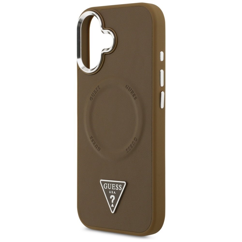 iPhone 17 Guess Triangle Logo MagSafe dėklas – rudas 5 iPhone 17 Guess Triangle Logo MagSafe dėklas – rudas 5