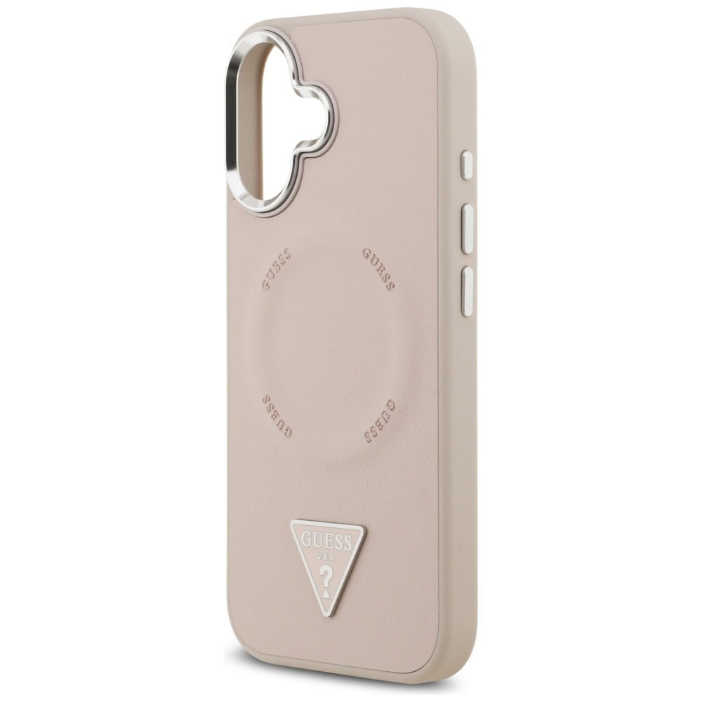 iPhone 17 Guess Triangle Logo MagSafe dėklas – rožinis 5 iPhone 17 Guess Triangle Logo MagSafe dėklas – rožinis 5