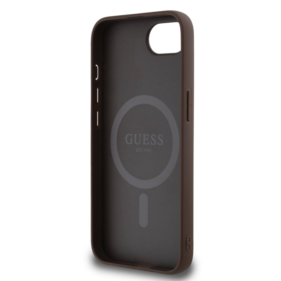 Guess PU 4G Peony Dėklas with MagSafe skirtas iPhone 16e - Rudas 6