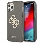 Originalus Guess dėklas GUHCP12LPCUGL4GBK iPhone 12 Pro Max 6.7 Juodas Glitter 4G Big Logo Originalus Guess dėklas GUHCP12LPCUGL4GBK iPhone 12 Pro Max 6.7 Juodas Glitter 4G Big Logo