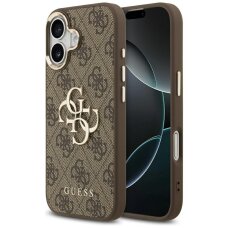 iPhone 17 Guess 4G Big Classic Logo dėklas – rudas ir auksinis
