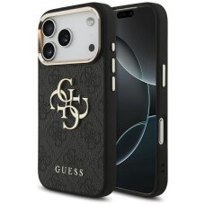iPhone 17 Pro dėklas Guess 4G Big 4G Classic Logo – juodas su auksiniu iPhone 17 Pro dėklas Guess 4G Big 4G Classic Logo – juodas su auksiniu