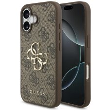 iPhone 17 dėklas Guess 4G Big Logo – rudas