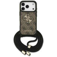 iPhone 17 Pro Guess 4G Big Logo Crossbody dėklas – rudas