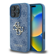 iPhone 16 Pro Max – Guess 4G Big Logo dėklas - Mėlynas