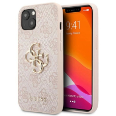Guess 4G Big Metal Logo Dėklas skirtas iPhone 13 / 14 / 15 6.1&quot; - Rožinis