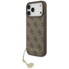 iPhone 17 Pro Max dėklas Guess 4G Charms Collection, MagSafe – rudas