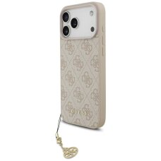 iPhone 17 Pro Max Guess 4G Charms Collection dėklas su MagSafe – rožinis