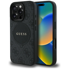 iPhone 16 Pro Max – Guess 4G Circle Classic Logo MagSafe dėklas - Juodas