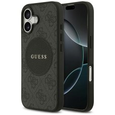 iPhone 17 Guess 4G Circle Classic Logo dėklas su MagSafe – juodas