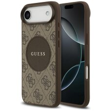 iPhone Air Guess 4G Circle Classic Logo MagSafe dėklas – rudas