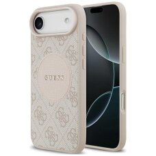 iPhone Air Guess 4G Circle Classic Logo dėklas su MagSafe – rožinis