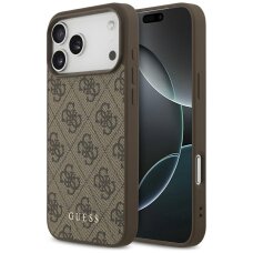 iPhone 17 Pro Max dėklas Guess 4G Classic – rudas