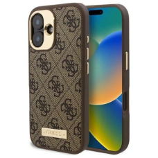 iPhone 16 Plus – Guess 4G Logo Plate MagSafe dėklas - Rudas