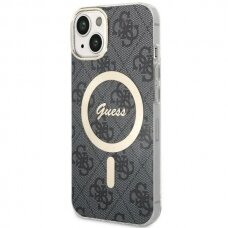 Dėklas Guess 4G MagSafe case for iPhone 14 Plus - Juodas