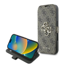 iPhone 16 Plus – Guess 4G Metal Logo dėklas - Rudas
