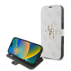 iPhone 16 Plus – Guess 4G Metal Logo dėklas - Rožinis